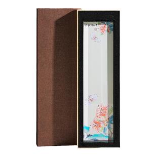 兰斋彩绘镇纸尺创意水晶玻璃镇尺礼物文房四宝毛笔书法专用笔搁笔架中国古风宣纸压条压纸石压书神器小摆件