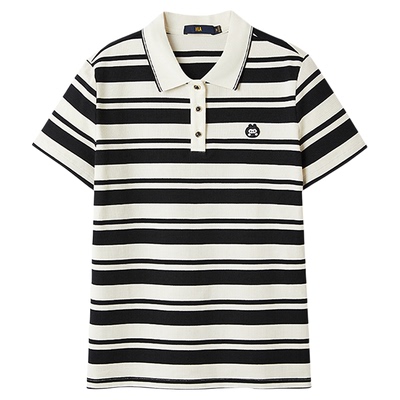 海澜之家撞色条纹时尚短袖POLO衫