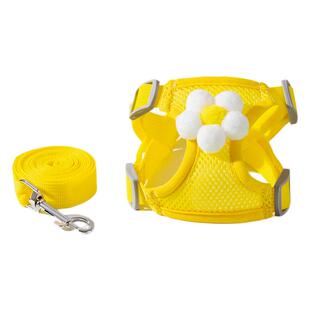 网面透气小狗狗牵引绳胸背带防挣脱夏季幼猫绳背心小狗狗牵引绳