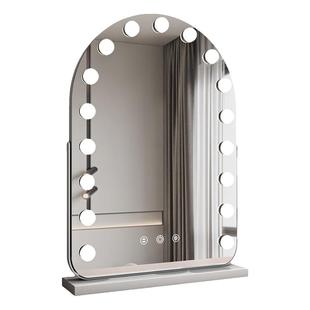 智能化妆镜大号梳妆台镜子带灯桌面梳妆镜旋转充电网红美妆