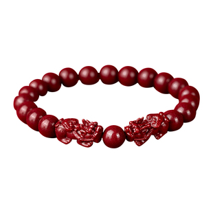 天然原矿朱砂手链男官方旗舰店正品貔貅手链女本命年手串生日礼物