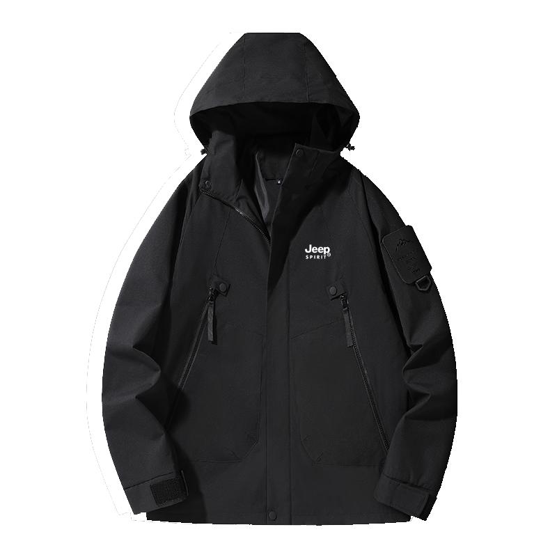 JEEP Spirit吉普户外冲锋衣男女情侣三合一登山防风防水秋冬外套