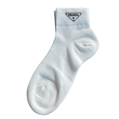 短筒袜欧货硅胶烫印ins潮三角标