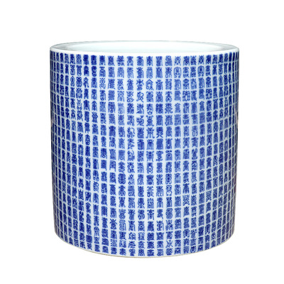 陶瓷复古风仿乾隆年制纯手工笔筒