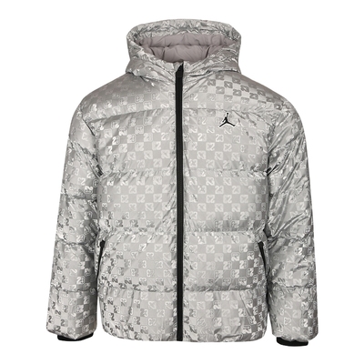 NIKE耐克男女童装羽绒服冬季印花短款保暖连帽夹克外套IO6195-095