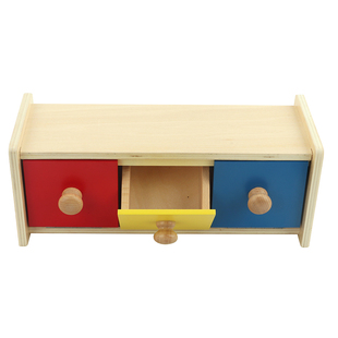 慧乐早教蒙氏蒙台梭利教具0-3Lovevery盒子三抽屉玩具物体恒存