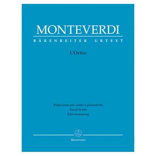 蒙特威尔第 五幕歌剧 奥菲欧 声乐总谱 骑熊士原版乐谱书 Monteverdi LOrfeo Favola in musica in one prologue BA8793-90