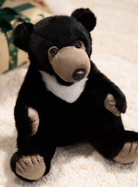 仿真黑熊毛绒玩具大熊猫玩偶亚洲送生日礼物公仔系列男生动物