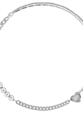 小众夜光珠反光项链女变色潮人