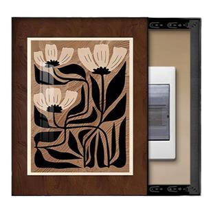 中古风电表箱装饰画2025新款强弱配电箱开关盒遮挡挂画竖款免打孔