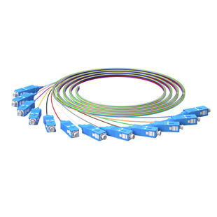 格兰维 12芯方头束状尾纤SC/LC/FC光纤线圆头方头尾纤 SC单模束状尾纤跳纤FC圆头光纤跳线束状尾缆