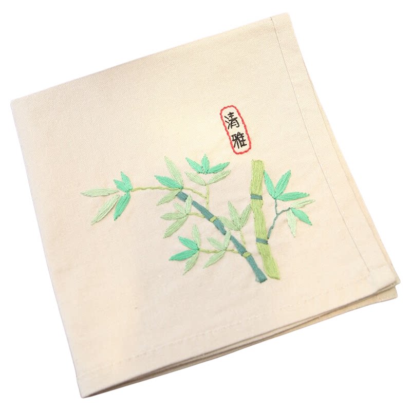 女士刺绣材料包手帕花卉苏绣手工