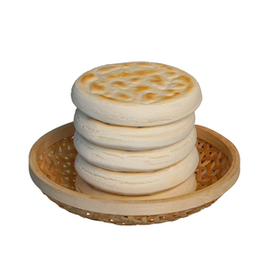 陕西特产白吉饼烧饼商用肉夹馍饼胚里脊肉夹馍速食烤白饼子百吉馍