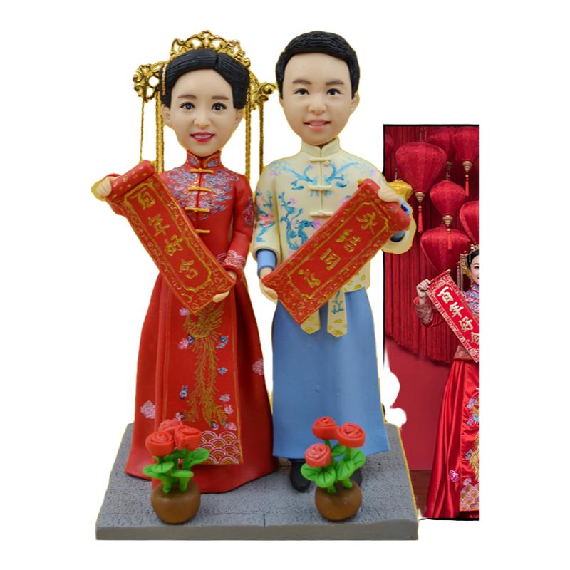 泥人真人定制手辦軟陶人偶公仔diy照片定制泥塑人物結(jié)婚生日禮物