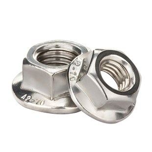 304不锈钢法兰面螺母 防滑花齿六角法兰螺帽 M3M4M5M6M8M10M12