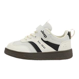 jeep童鞋男童休闲板鞋低帮春款软底女童德训鞋2025春季新款运动鞋