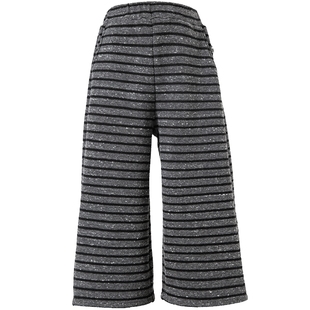 Amila女童加绒裤子2025新款冬季儿童加厚裤宽松条纹宝宝运动裤潮