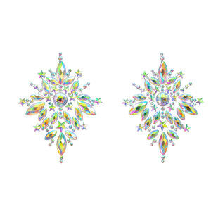 霏慕欧美辣妹风仿钻亮闪诱人乳贴胸贴性感炫彩高级感情调防凸贴qq