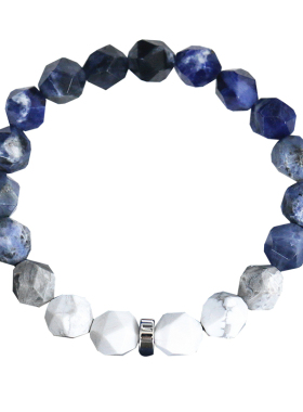 情侣蓝纹石小众设计手链