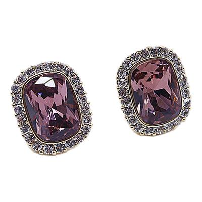 银针欧美锆石女高贵耳钉时尚