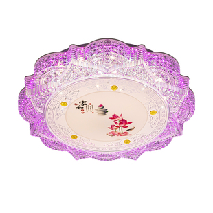 吸顶灯圆形小户型客厅灯/新款客厅卧室灯LED粉色婚房温馨简约现代