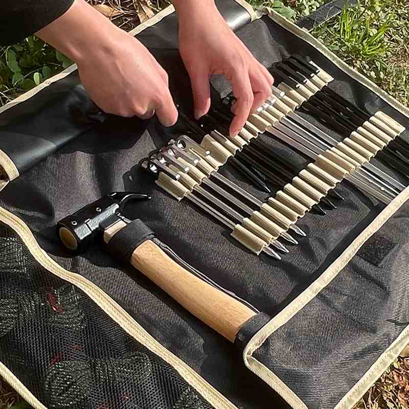 户外野营地钉袋简易工具包锤子收纳号大钉钉帐篷手提营包收纳袋包