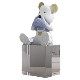 暴力熊摆件客厅酒柜装饰品房间工艺品家居2024新款工位好物可爱小