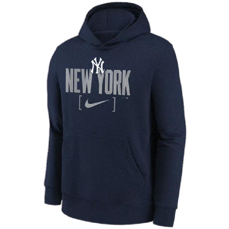 MLBNike联名连帽长袖卫衣红色