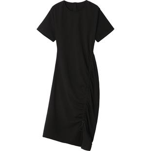 【播奥莱】播商场同款高腰连衣裙女春秋气质通勤长裙BDQ3LD0550