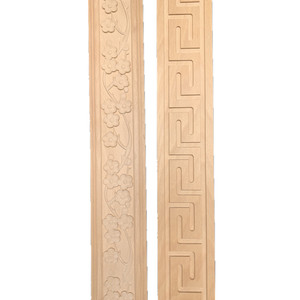 陈家工艺坊实木线条回字长城边框门套背景墙装饰腰线压边条中式吊顶雕花木条