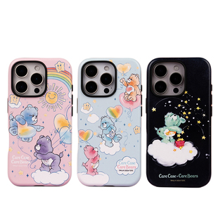 CARECASE x Care Bears联名 彩色菲林二合一手机壳 适用于iPhone 16 15 14 13 Pro Max 童趣可爱插画