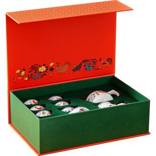 点都德同款茶具鸡缸杯茶具礼盒茶盘套装茶楼家用陶瓷茶壶盖碗茶杯