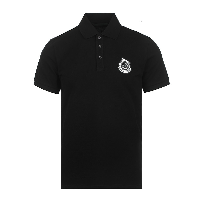 【自营】Moncler/盟可睐男士创意LOGO徽标宽松休闲短袖POLO衫T恤