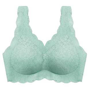 乳胶内衣无痕女无钢圈文胸美背蕾丝小胸聚拢中薄款背心式运动胸罩