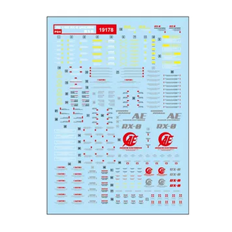 独角兽RX-O模型水贴纸中环1/60