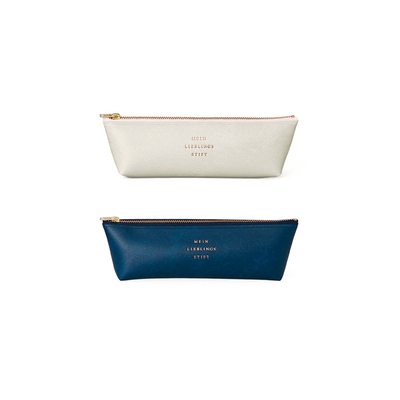 现货日本系列金属拉链仿皮文具