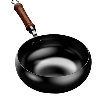 章丘大肚锅家用炒菜锅无涂层不粘锅手工小铁锅熟铁锅炒锅大肚铁锅