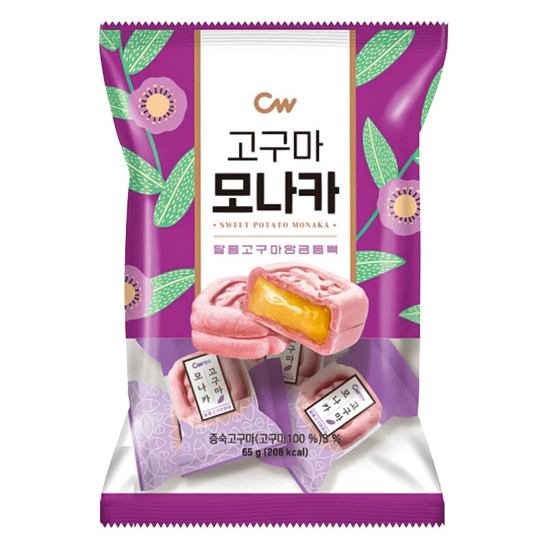 韩国进口CW青佑红薯夹心糯米饼下午茶休闲食品糕点韩式零食小吃