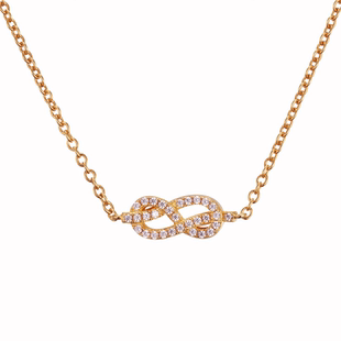 【露台LOT】infinity无限绳结系列项链 | 原创纯银镀金水钻