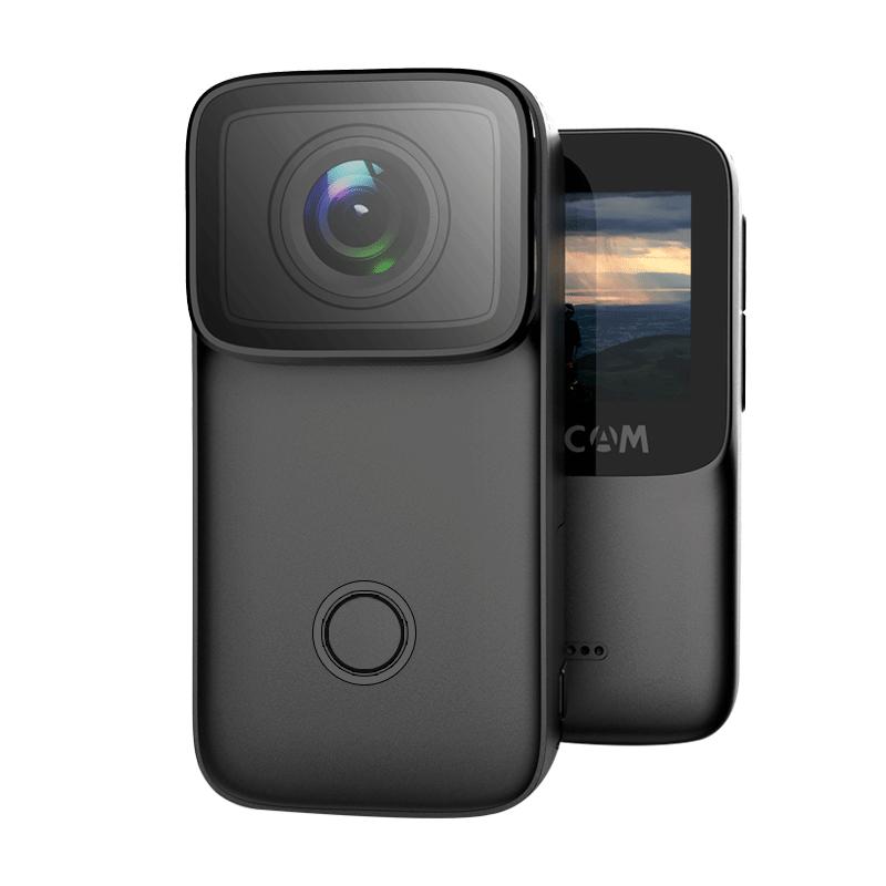 SJCAM速影隽狐C200拇指运动相机摩托车行车记录仪摄像360全景vlog