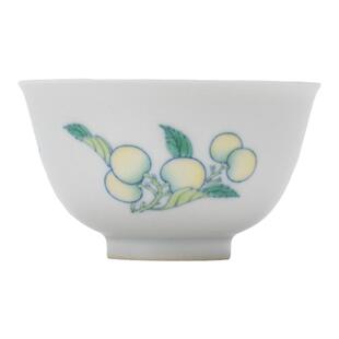 福禄寿喜 仿清雍正斗彩三多杯 手工青花手绘主人杯单杯品茗杯茶具