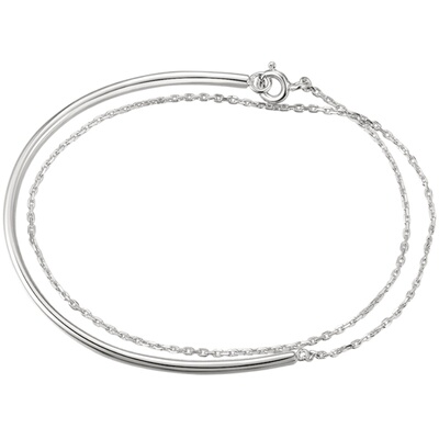 S925银双层叠戴ins小众手饰手链