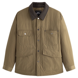 【商场同款】太平鸟男装羽绒服25冬季新款工装贴袋外套 B2ACF4298