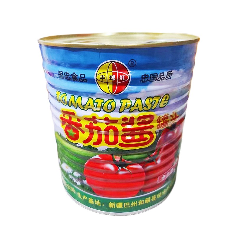 新疆特产 半球红番茄酱3kg*6大桶装番茄膏意大利面披萨番茄酱