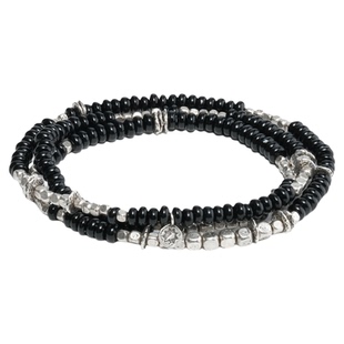 RONINMADE串珠小众设计银饰尼克兰三层手链男纯银女情侣中古礼物