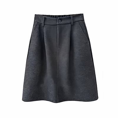 巨藏肉显瘦的伯克利毛呢半裙