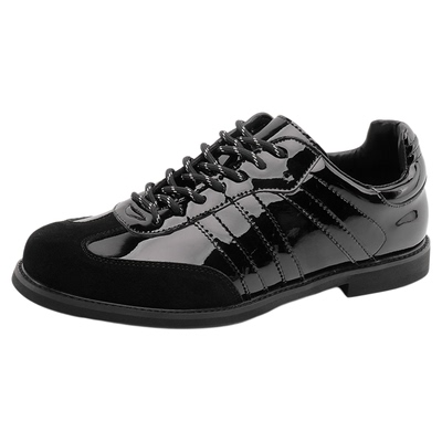 德训鞋男款真皮亮面通勤阿甘鞋