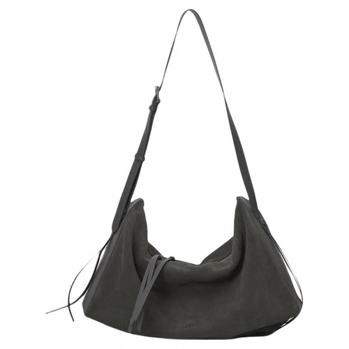 【胡可推荐】MOUSSY都市漫游真皮hobo包斜挎大容量简约大气质感款