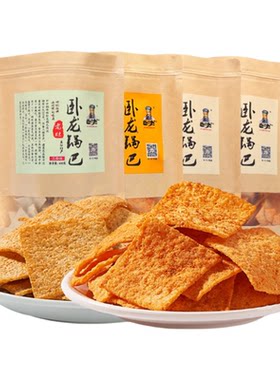 卧龙锅巴400g*8大包休闲零食