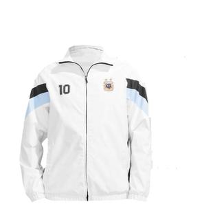 【官方正版】阿根廷国家队｜梅西运动休闲白色外套拉链夹克